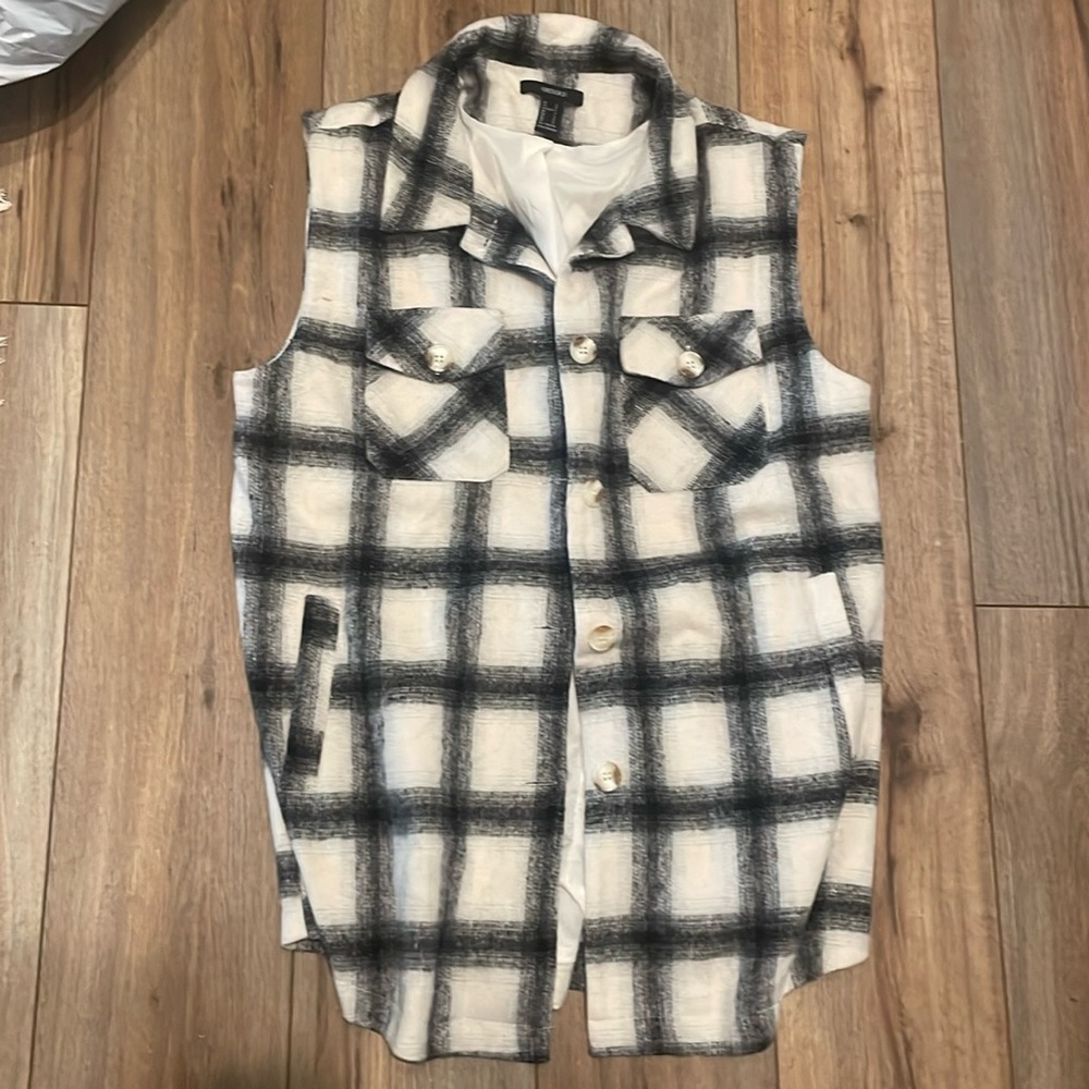 Forever 21 plaid vest
